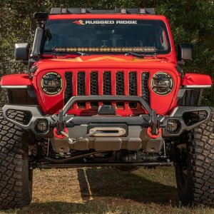 Jeep Wrangler Bumper - Front - Rugged Ridge - Venator with Overrider & Winch Tray - `18-`20